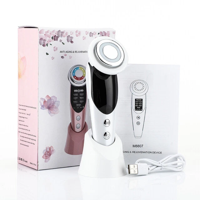 Appareil De Lifting Visage LED Photonique Avec Vibration CAMMUO - Rose, Sans Fil, Neuf