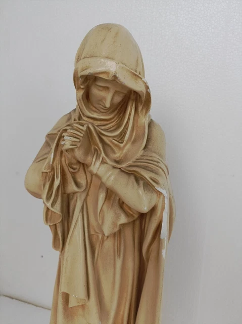 VINTAGE OUR LADY of Sorrows Virgin Mary Mater Dolorosa Madonna Statue ...