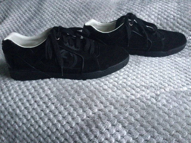 GENUINE AUTHENTIC RARE Black Gucci Rebound Low Suede Trainers Size