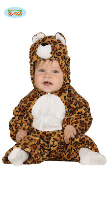 Costume Carnevale Baby Leopardo Vestito Guirca Neonato Bambino Animali Foresta