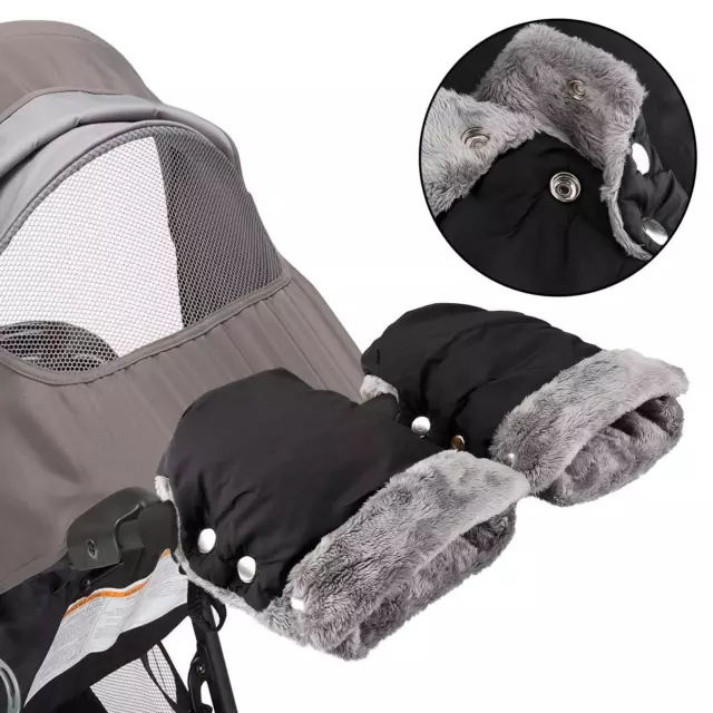 Winter Warmer Mittens Pram Hand Muff Waterproof Stroller Fingerless Gloves