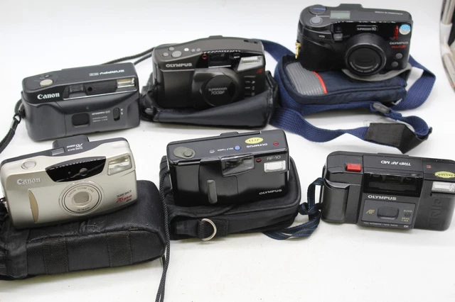 F x6 Vintage Point & Shoot Cameras Inc. Olympus Trip AF MD, Olympus Multi MD etc