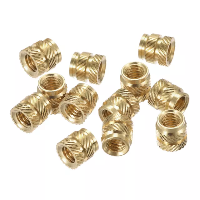 120 pz inserto stirato dado M4x6 mm L x 6 mm AD filettatura interna ottone dado
