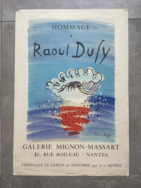 Vintage 1977 Dufy “Portraits d’Héléna Rubinstein” French Museum Exhibition Poster Vintage 1977 Dufy “Portraits d’Héléna Rubinstein” French Museum Exhibition Poster