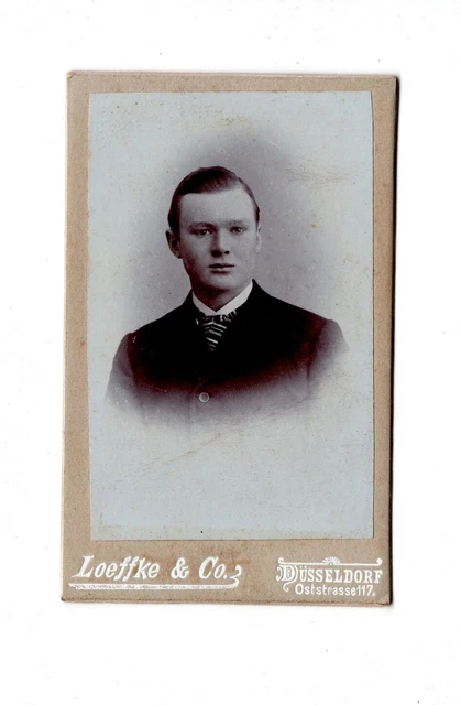 CDV Foto Herrenportrait mit Widmung - Düsseldorf 1900er
