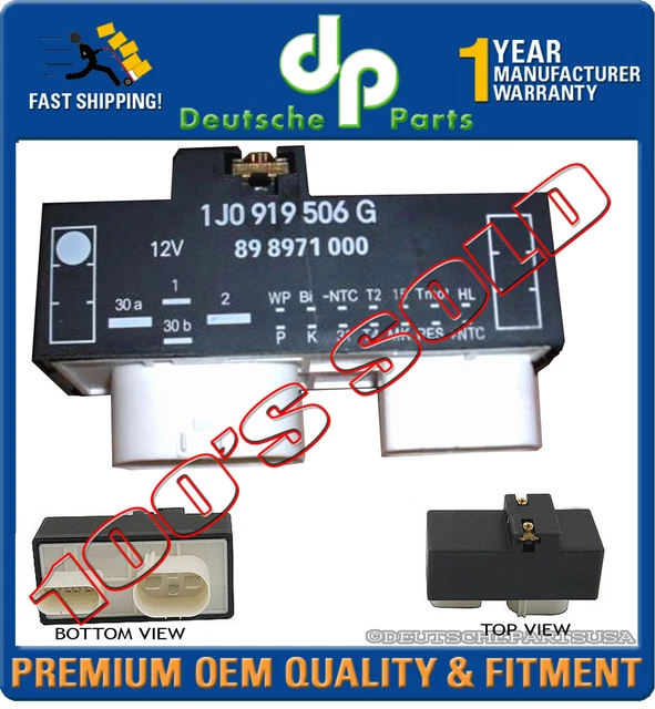 VOLKSWAGEN GOLF JETTA BEETLE Fan Control UNIT RELAY MODULE FCU 1J0 919