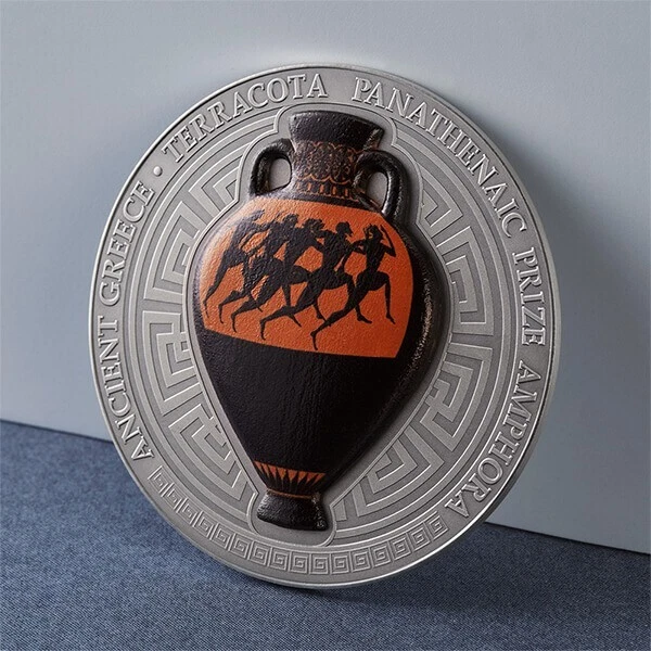 Panathenaic Prize Amphora 2 oz Silver Coin Republic of Ghana 2022