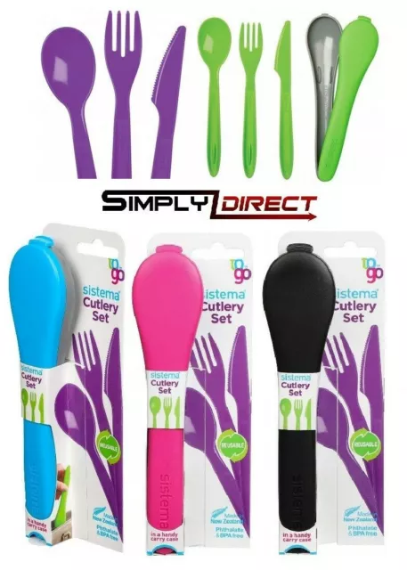 PicClick　SISTEMA　Lunch　The　On　School　CUTLERY　Travel　£7.50　UK　SET　To　Go　Go,　Packed　Handy