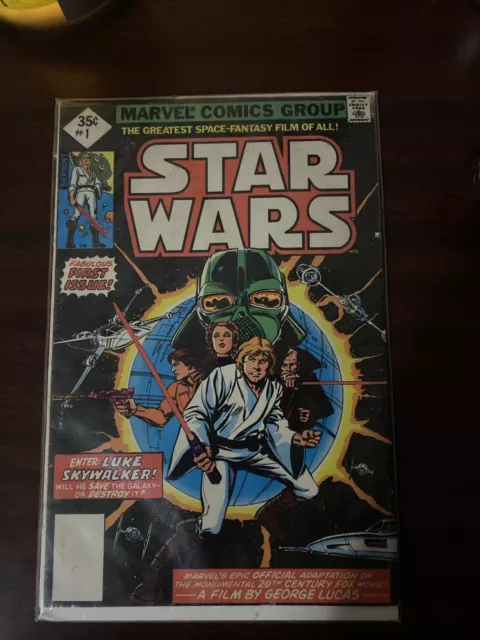 $ Marvel Comic Book Star Wars 1 1977 Bronze Age! Original Owner! Beautiful Book