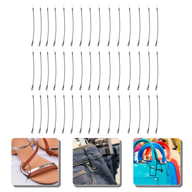 50 Pcs Steel Wire Magnetic Buckle Rope Clothes Pin Lanyard Loop