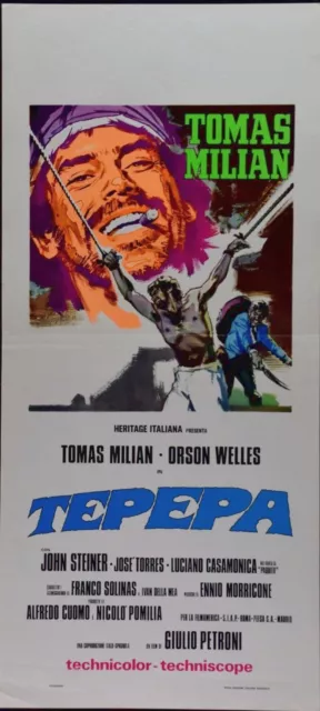 TEPEPA LOCANDINA ORIGINALE CULT tomas milian orson welles spaghetti western 