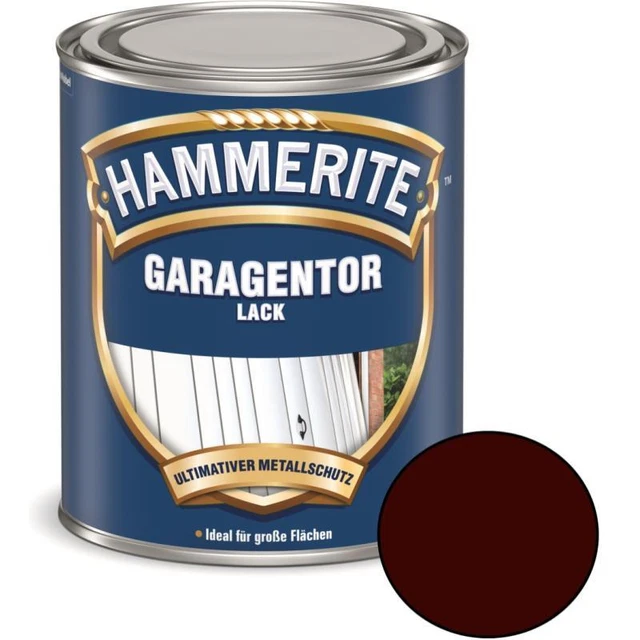 Vernice porta garage Hammerite marrone 750 ml barattolo opaco seta MERCE NUOVA n. standard 5087568