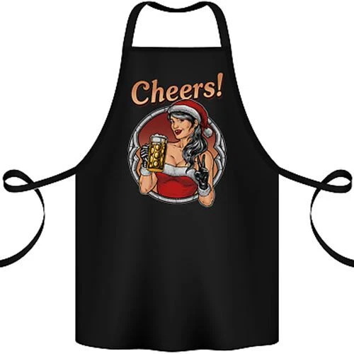 Christmas Sexy Santa Clause Xmas Cotton Apron 100% Organic