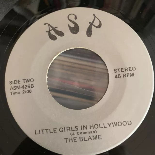 The Blame ‎– Elevator Shoes / Little Girls In Hollywood 7" 45 Vinyl KBD Punk US