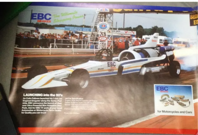 Santa Pod - Colin Fallows Dragster Poster (Unused)