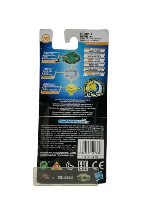 Beyblade Burst Turbo Slingshock - Kit De Départ Hercules H4 - Toupie De Combat Avec Propulseur Rotation Droitegauche Multi Beyblade Burst Turbo Slingshock - Kit De Départ Hercules H4 - Toupie De Combat Avec Propulseur Rotation Droitegauche Multi