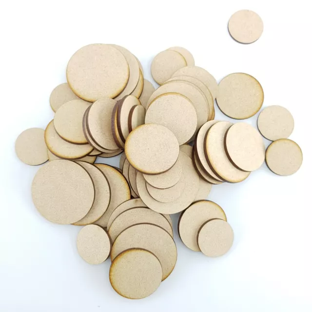 Wooden MDF Round Circle Shape MDF Craft gift Tag blank Embellishments Decoration