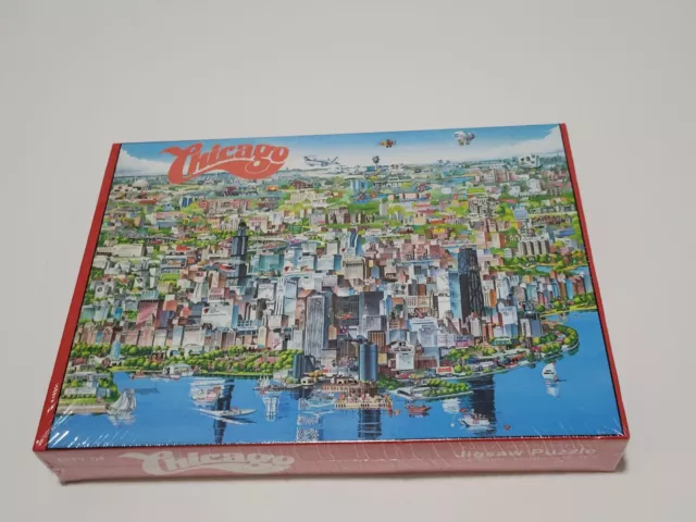 Vtg 1988 Buffalo Games City of Chicago Jigsaw Puzzle 504 Pc NEW Factory Sealed