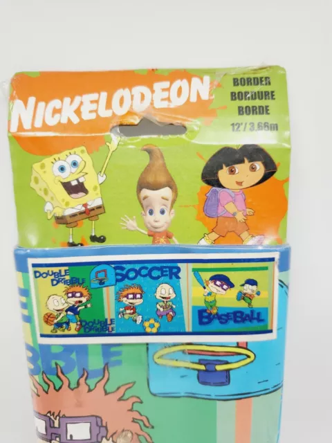 LOTE de 2 PAPEL TAPIZ Rugrats Border Prepegado Nickelodeon 2003 4 yardas 2