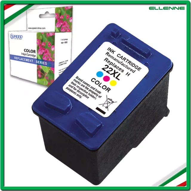 ✅ Cartuccia Compatibile Con Hp 22 Xl Colore Stampante Deskjet D1320 D2360 F2180✅