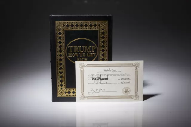 Easton Press Donald Trump Signed Book “How To Get Rich”