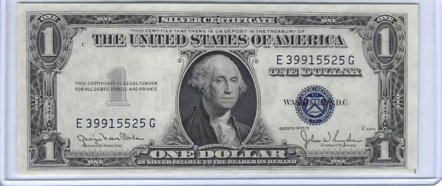 1935D $1 One Dollar Blue Seal Silver Certificate Uncirculated