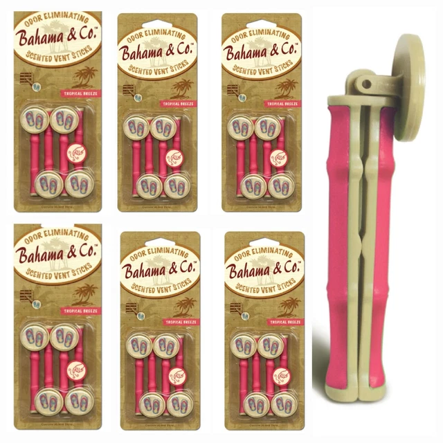 24 BAHAMA Co Tropical Breeze Scented Car Air Vent Sticks Pink