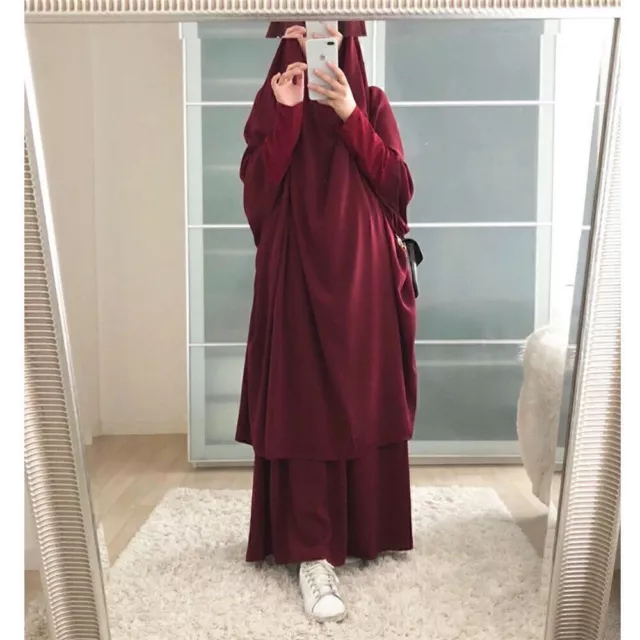Women's Hijab Prayer Wear Face Veil Muslim Burka Khimar Islamic +