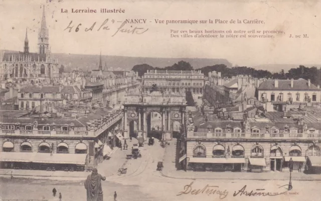 CPA 54 NANCY Vue Panoramique sur la place de la Carrière