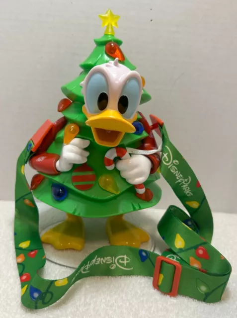 NEW Walt Disney Parks Happy Holidays Glow Donald Duck Christmas Tree Sipper Cup