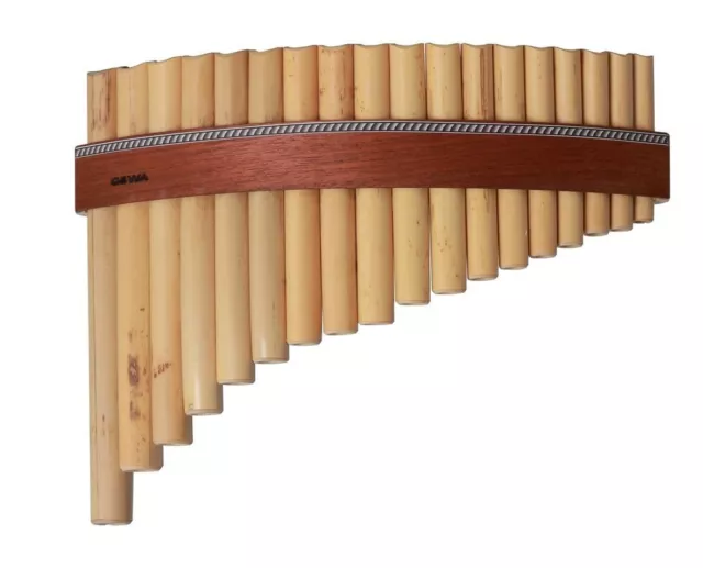 GEWA PANFLÖTE PREMIUM Handarbeit C-Dur 18 Rohre Panflute Flöte Pan Flute