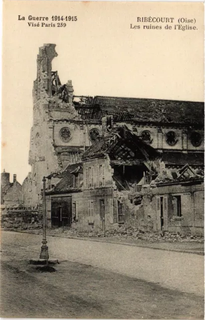 CPA La Guerre 1914-1915 - RIBECOURT - Les Ruines de l'Église (291535)