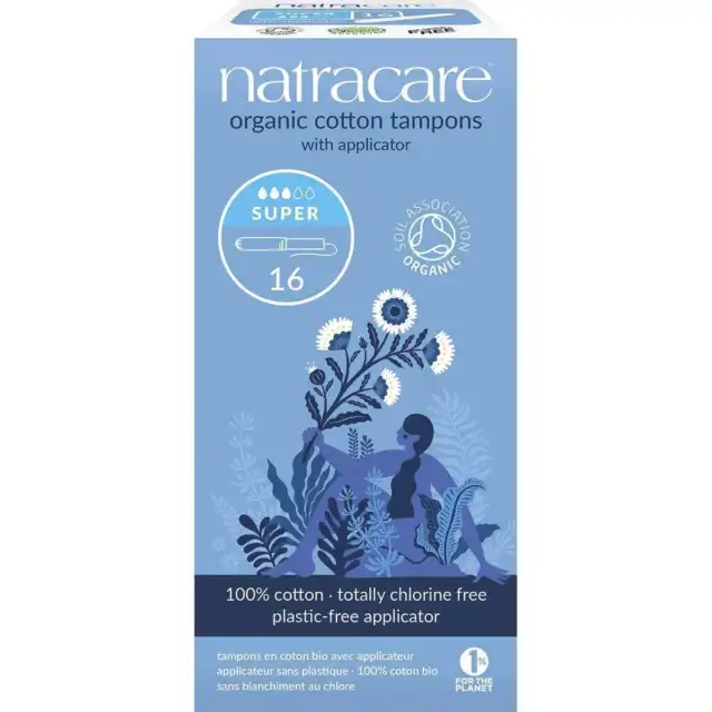 Natracare Organic Tampons - Super (Applicator) x16