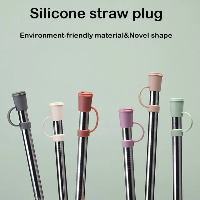 Proof Cartoon Plugs Cover Cup Accessories Silicone Straw Plug Drinking Dust Cap