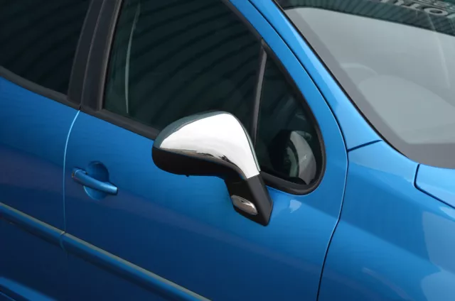 Chrome Rétroviseur Bordure Set Housses Pour Peugeot 207 (2006-12)