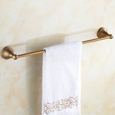 Antique Brass Wall Mount Bathroom Accessory Single Towel Rail Holder Towel Rack
