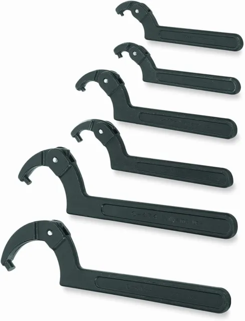 Williams WS-476 6-Piece Adjustable Pin Spanner Wrench Set 13 1/2-Inch
