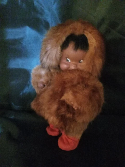 VINTAGE 1960s Regal Eskimo Inuit Doll Pretty Real Red Fur Made in Canada Cute VINTAGE 1960s Regal Eskimo Inuit Doll Pretty Real Red Fur Made in Canada Cute