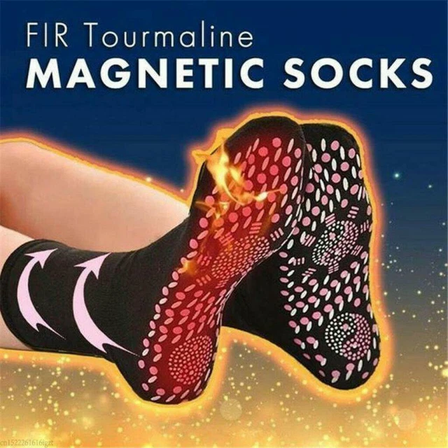 Chaussette tourmaline chauffante  thérapie magnétique couleurs au choix