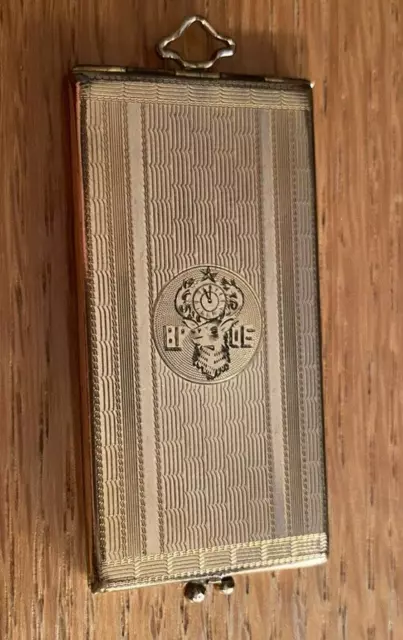 Vintage BPOE Elks Club Membership Calling Card Holder Pendant Metal Case FOB