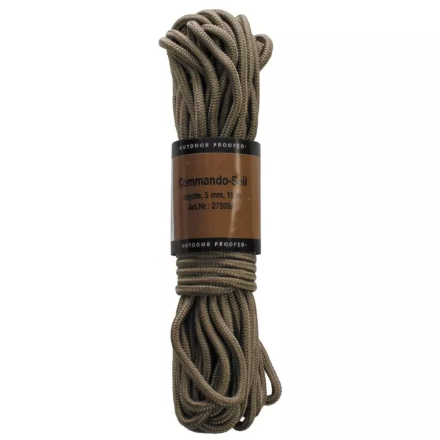 Seil Schnur Tau Bondage Fessel BDSM coyote tan 5 mm dick 15 Meter lang