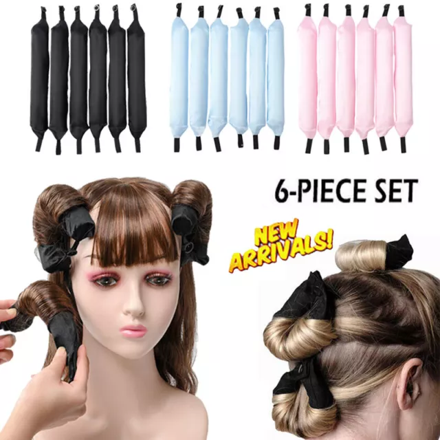 Heatless Curling Rod Headband No Heat Wave Hair Curlers Sleep in Overnight Set