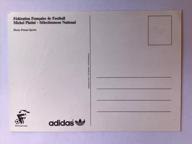 Autogramm MICHEL PLATINI-Nationalteam FRANKREICH-FFF-Juventus-signed adidas AK 2