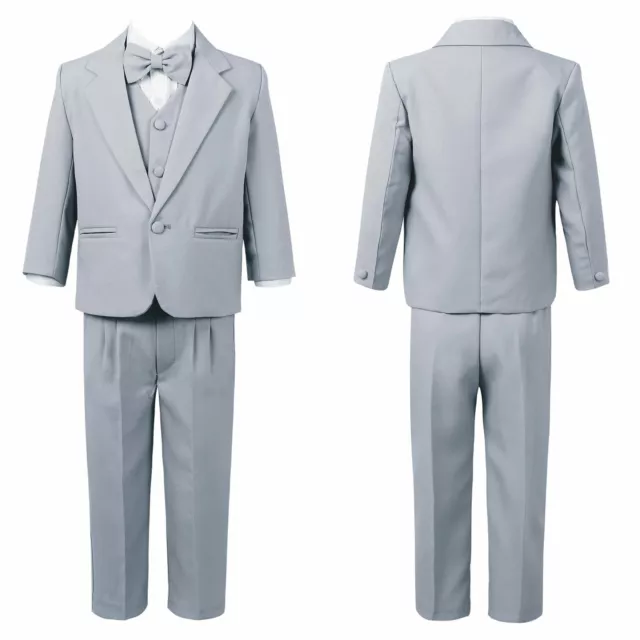 Toddler Boys Suits 5Pcs Slim Fit Classic Formal Suit Dresswear for Weeding Party