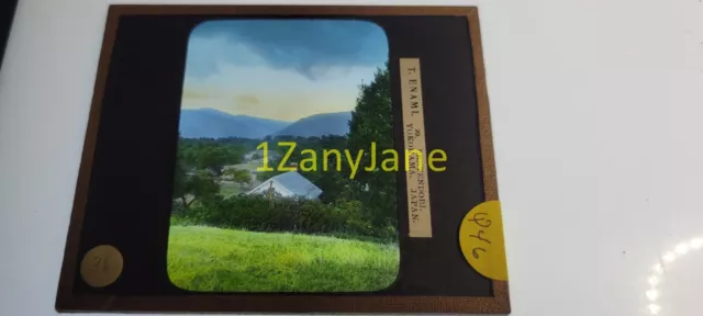 Q46 HISTORIC Glass Magic Lantern Slide World Cruise 36 T ENAMI MOUNTAIN VALLEY