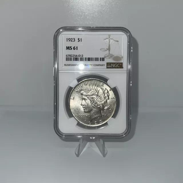 🔥1923 Peace Silver Dollar Ngc Ms 61 Over A Century Old 90% Silver Coin‼️