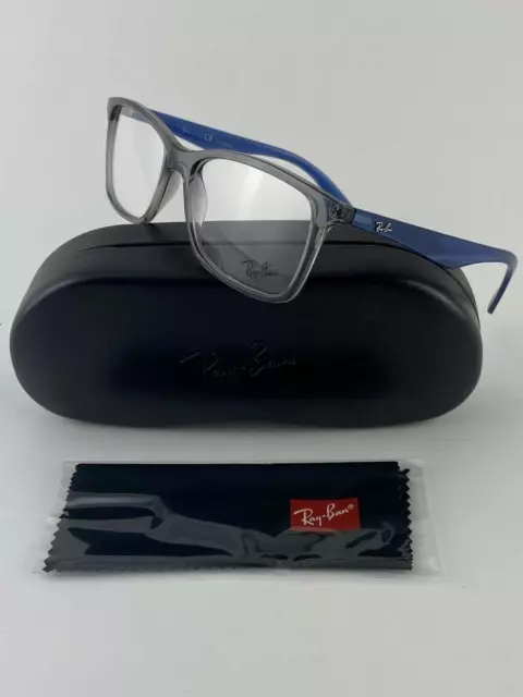 Ray Ban NEW Transparent Grey Fashion Frames Blue 56-17-145 Eyeglasses RX7047