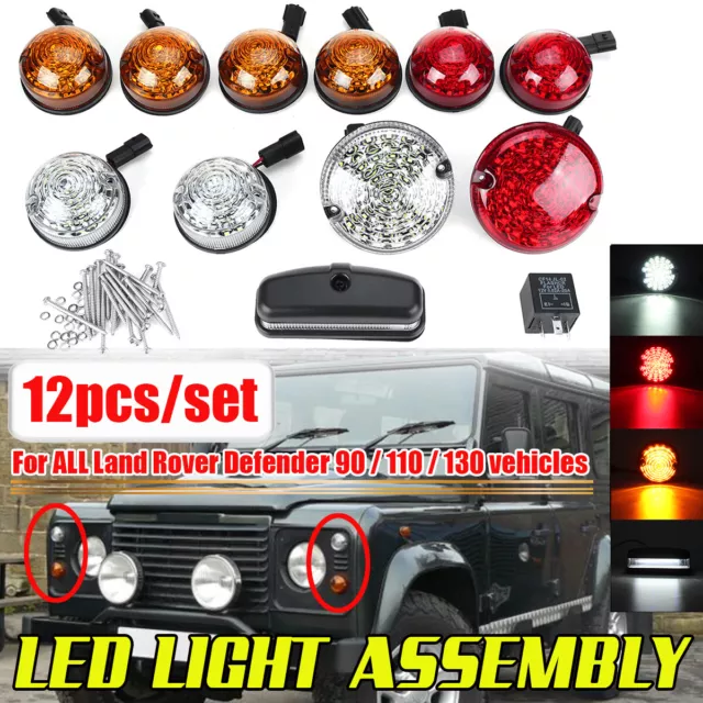 12 Stück LED Lampe Licht Blinker Upgrade Set Für Land Rover Defender 90 110 130