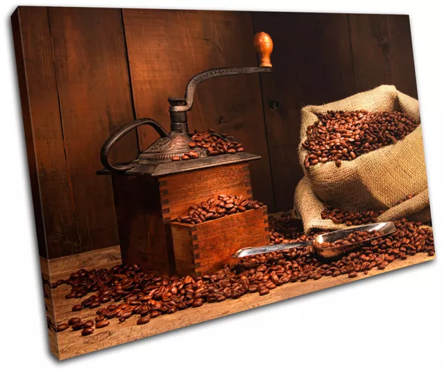 Coffee Grinder Beans Food Kitchen SINGLE TOILE murale ART Photo Print