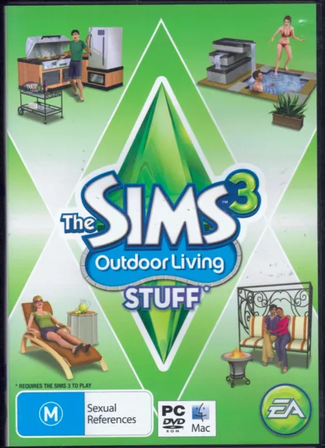 The Sims 3 Outdoor Living Stuff Expansion Pack in Box with Manual for PC  Mac OS